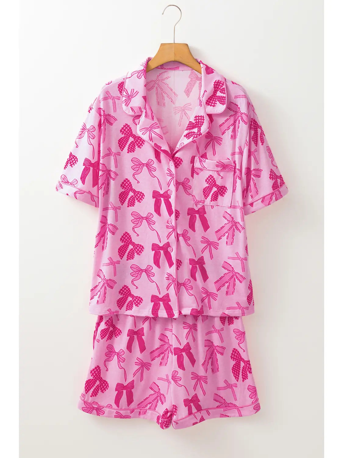 Bow Print  Pajamas Set