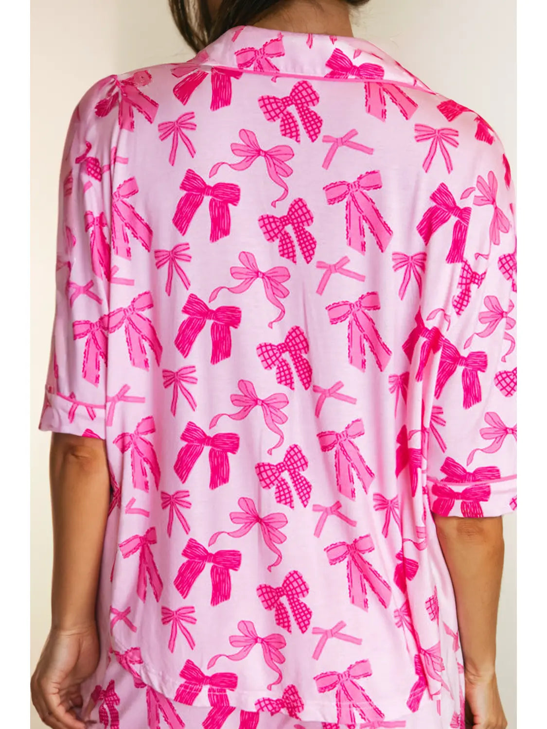 Bow Print  Pajamas Set